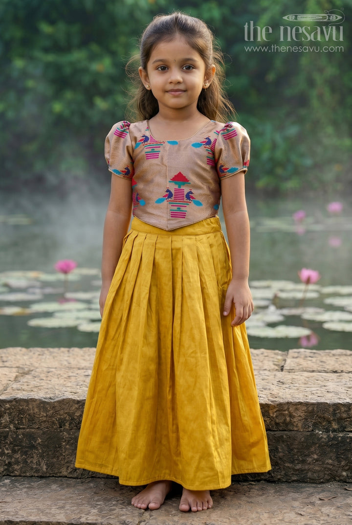 Baby Girl Pattu Pavadai for Naming Ceremony and Festive Photos