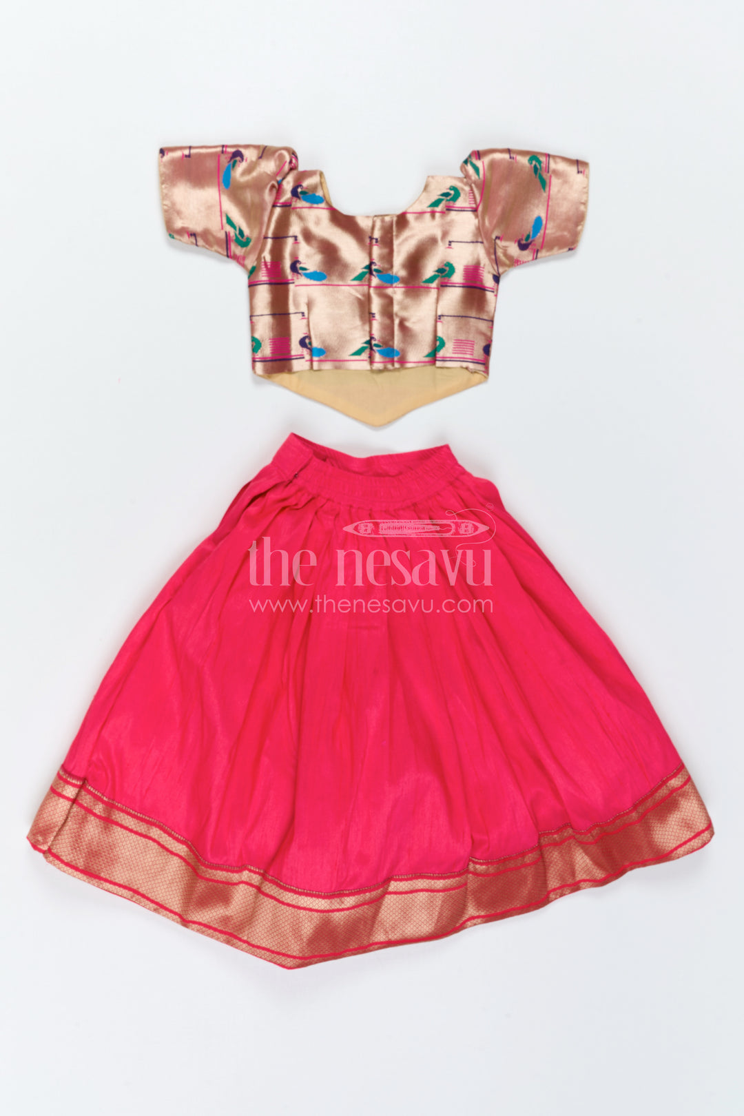 Kids Traditional Pattu Pavadai for Festive Family Occasions