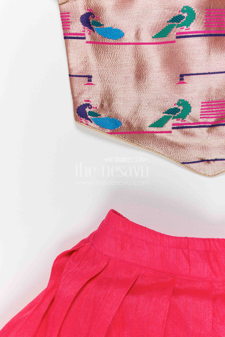 Kids Traditional Pattu Pavadai for Festive Family Occasions