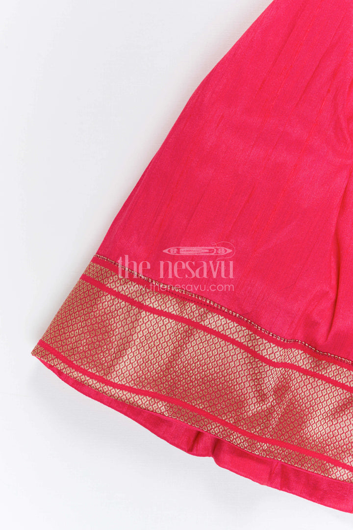Kids Traditional Pattu Pavadai for Festive Family Occasions