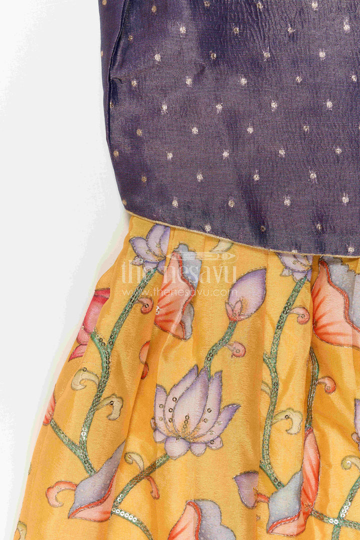 Toddler Girl Pattu Pavadai for Festive Events and Birthdays
