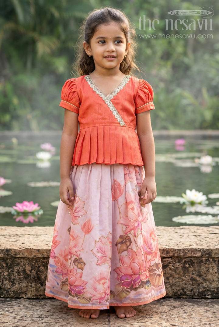 Baby Girl Pattu Pavadai for Festive Celebrations and Family Photos