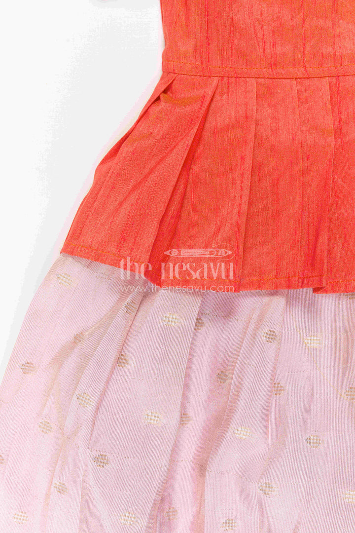 Toddler Girl Ethnic Pavadai Set for Temple Visits and Festive Days