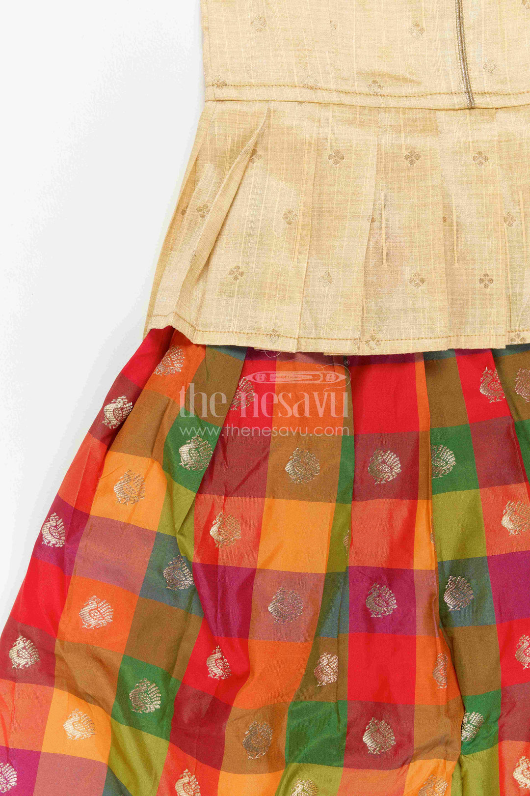 Girls Pattu Pavadai for Temple Visits and Traditional Celebrations