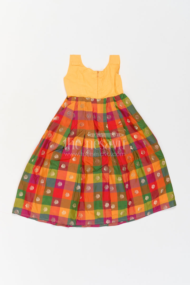 Girls Pattu Pavadai for Temple Visits and Traditional Celebrations