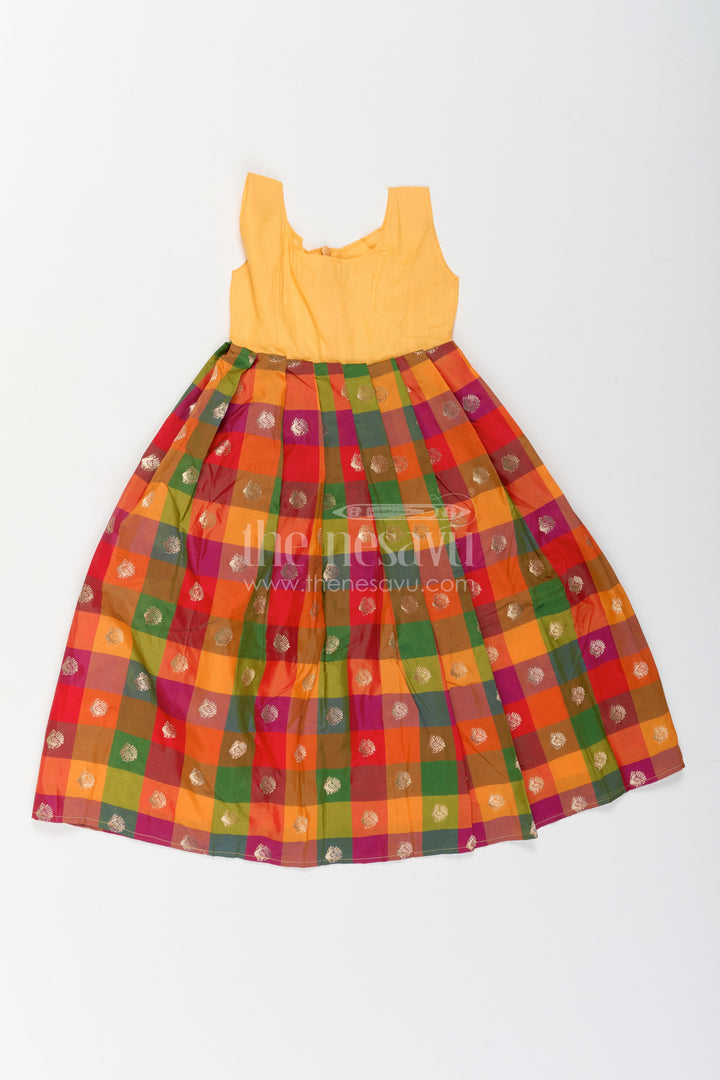 Girls Pattu Pavadai for Temple Visits and Traditional Celebrations