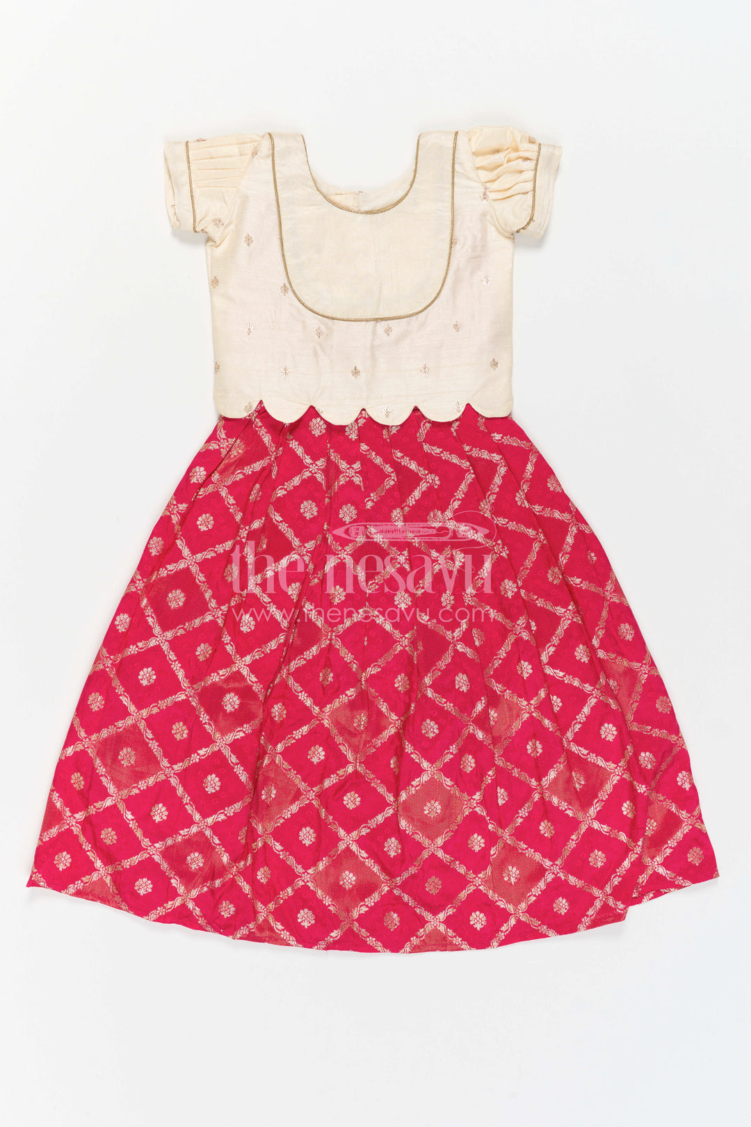 Infant Pattu Pavadai for Naming Ceremony and Temple Visit