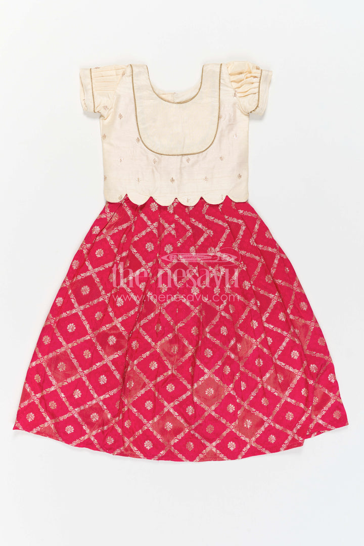 Infant Pattu Pavadai for Naming Ceremony and Temple Visit