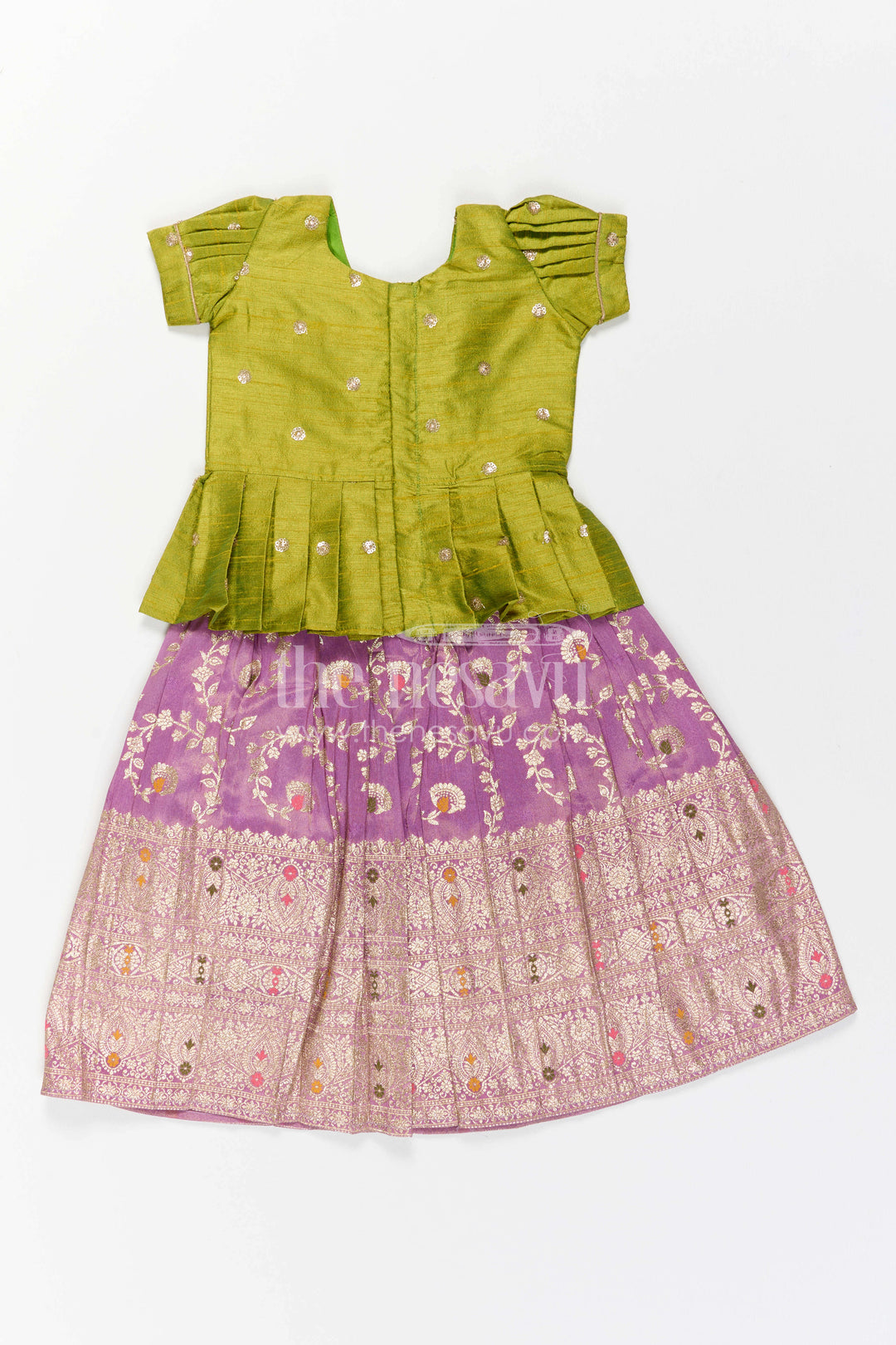 Toddler Girl Pattu Pavadai for Pooja and Ethnic Day