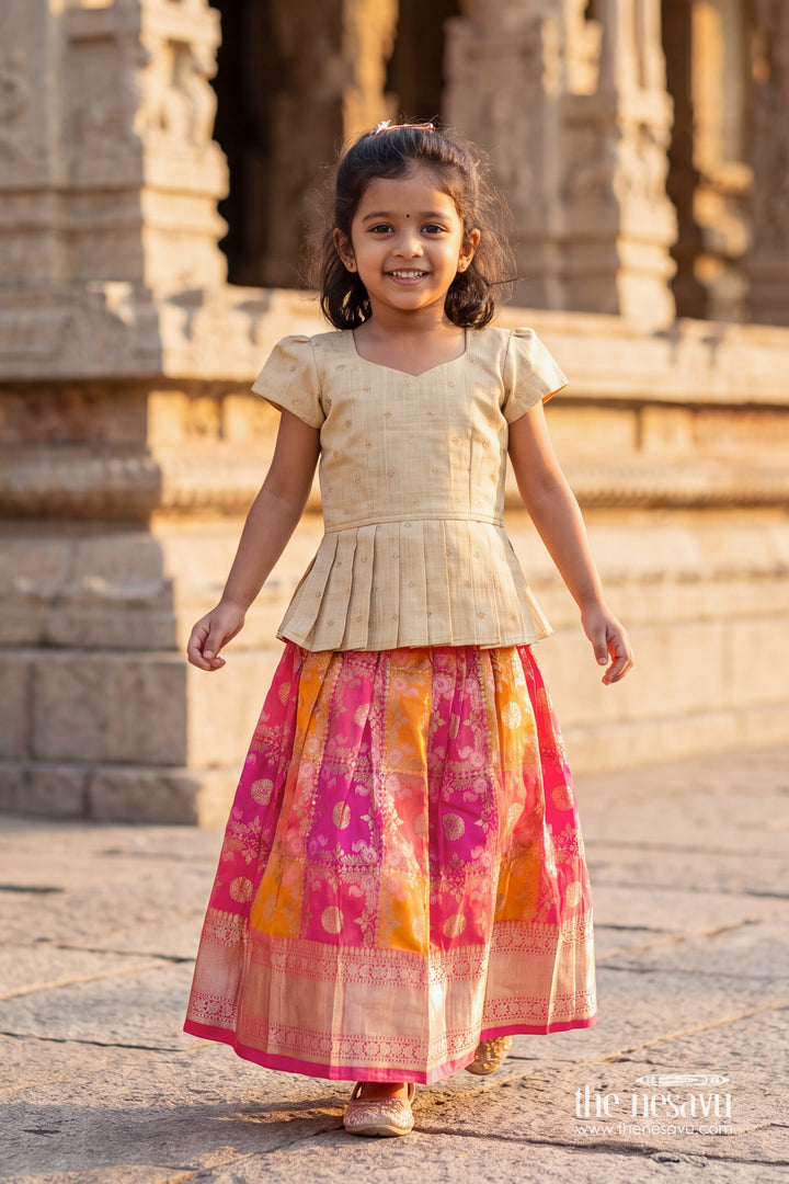 Kids Pattu Pavadai for Festive Ceremonies and Cultural Events