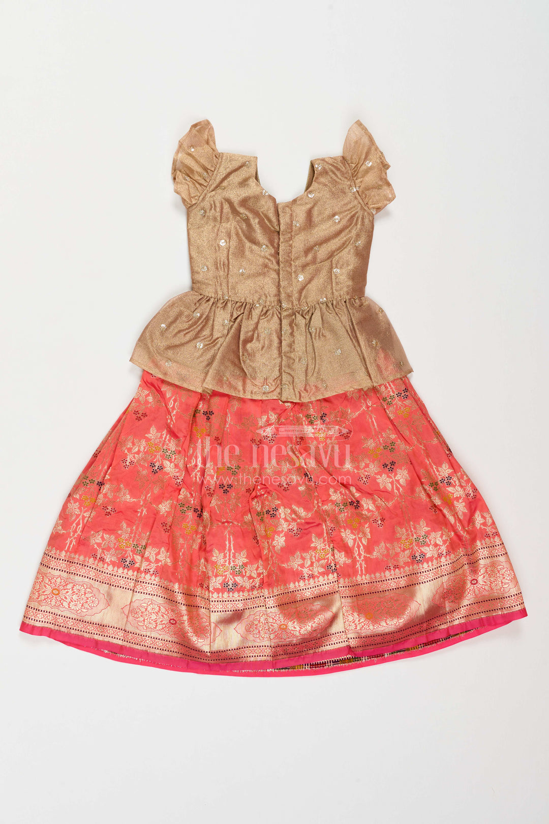 Girls Traditional Pattu Pavadai for Weddings Poojas and Cultural Events