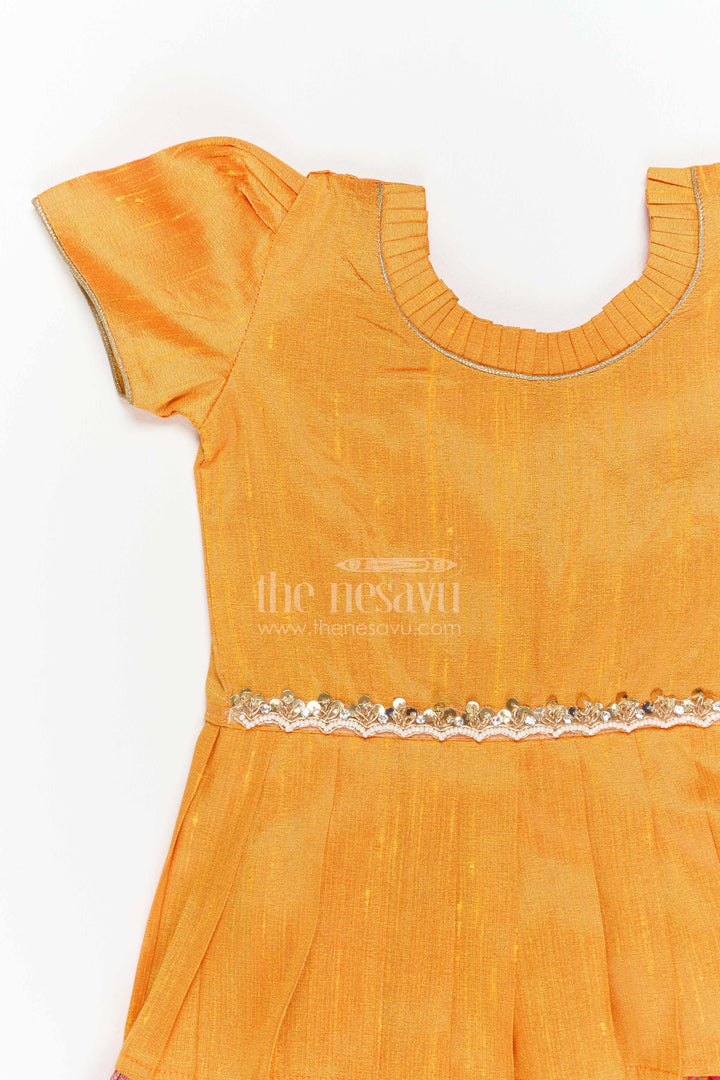Girls Banarasi Pattu Pavadai for Weddings Poojas and Festive Family Functions