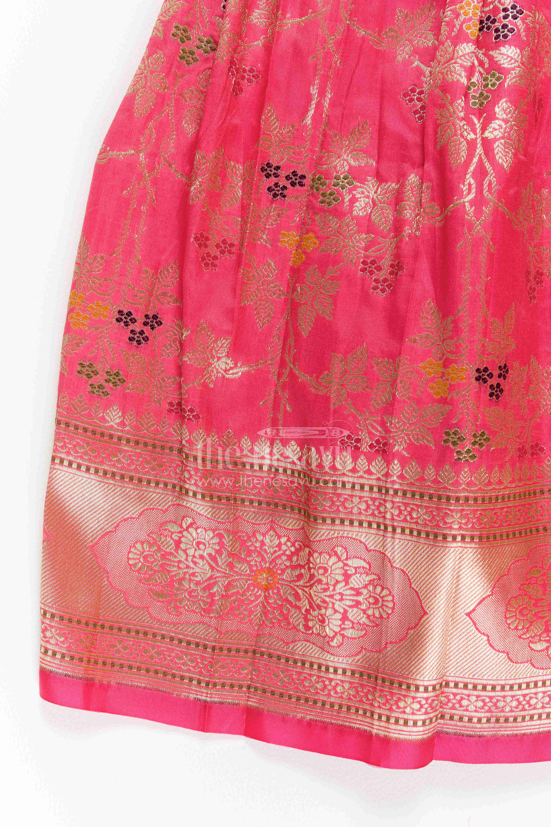Girls Banarasi Pattu Pavadai for Weddings Poojas and Festive Family Functions