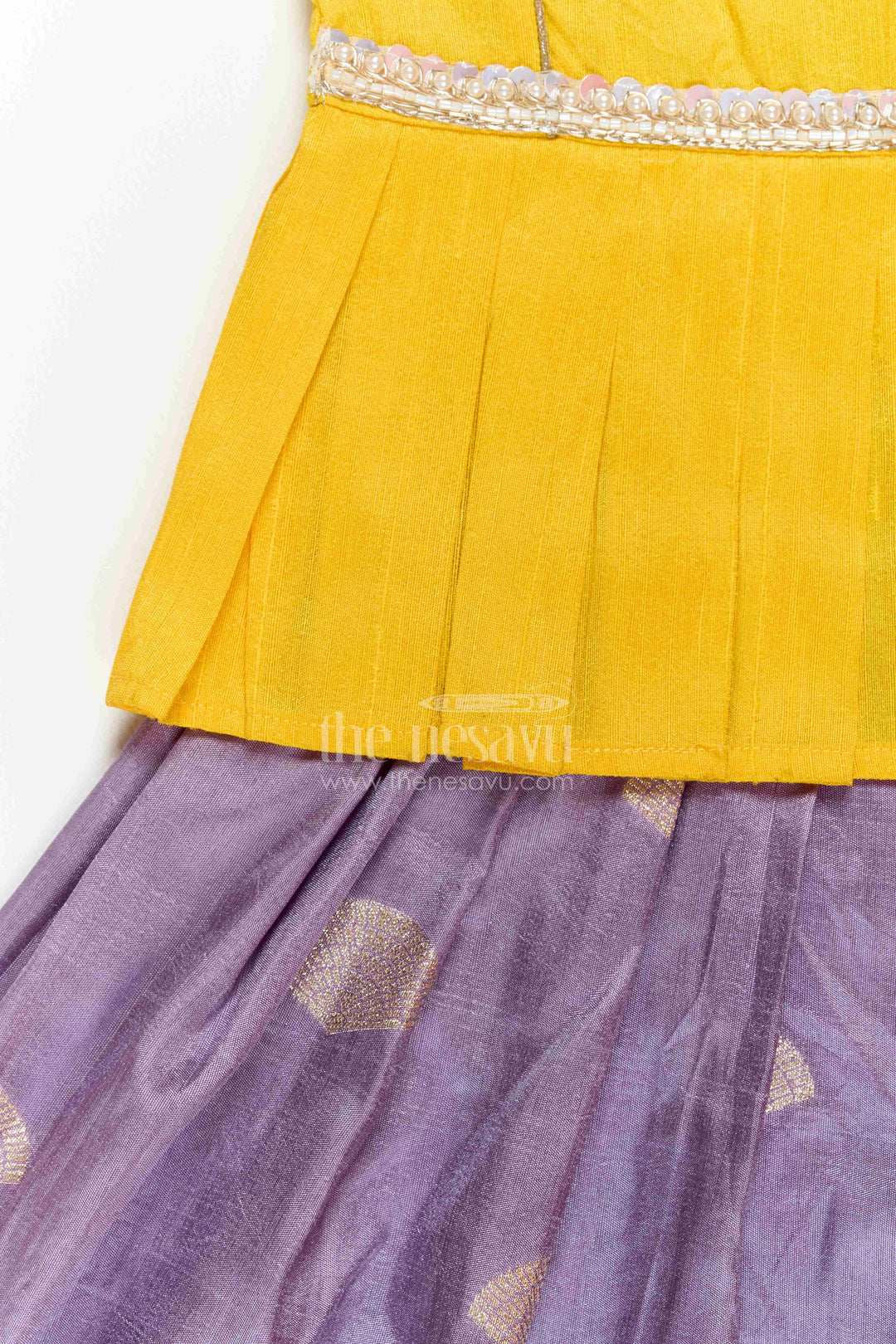 Girls Art Silk Pattu Pavadai for Festive Events and Temple Celebrations