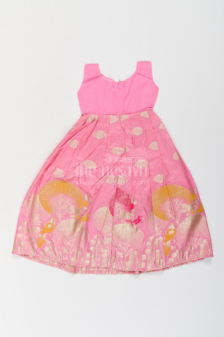 Pattu Pavadai for Girls with Jacquard Weave for Festive Occasions
