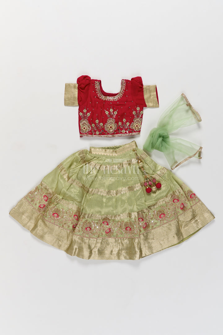 Wedding Lehenga for Girls with Thread Embroidery for Festive Occasions