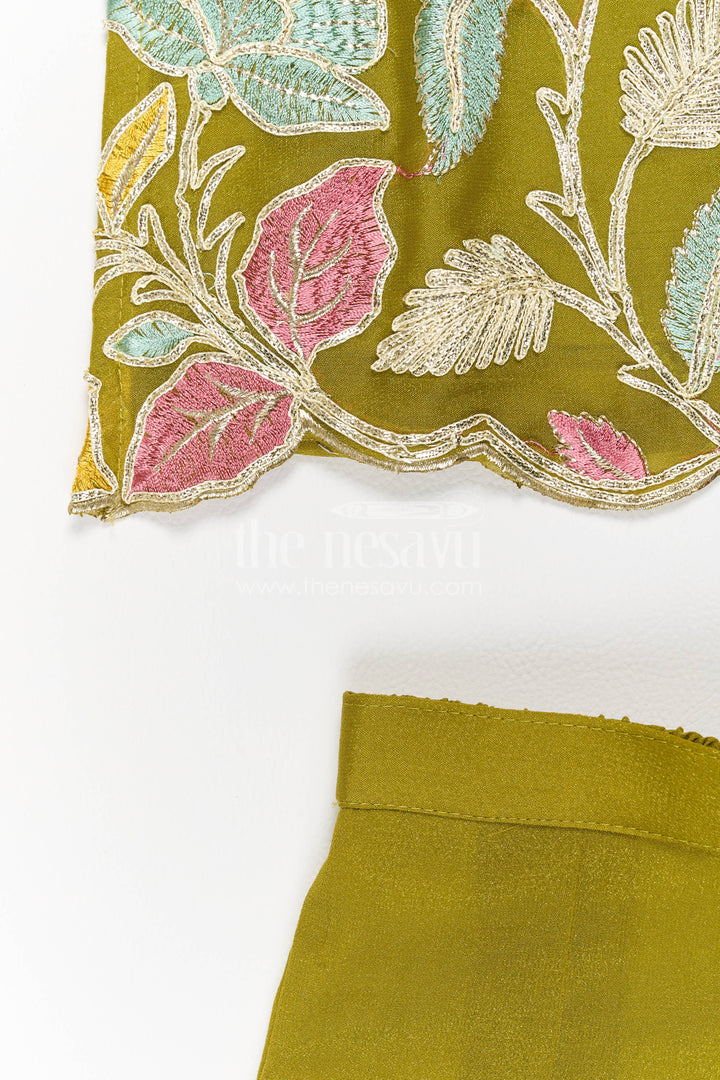 Sharara Dress for Girls in Green for Traditional Events