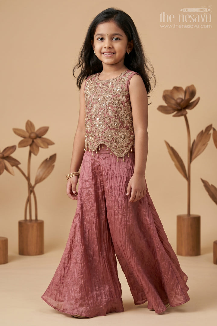 Girls Party Wear Sharara Set for Birthdays and Festive Evenings