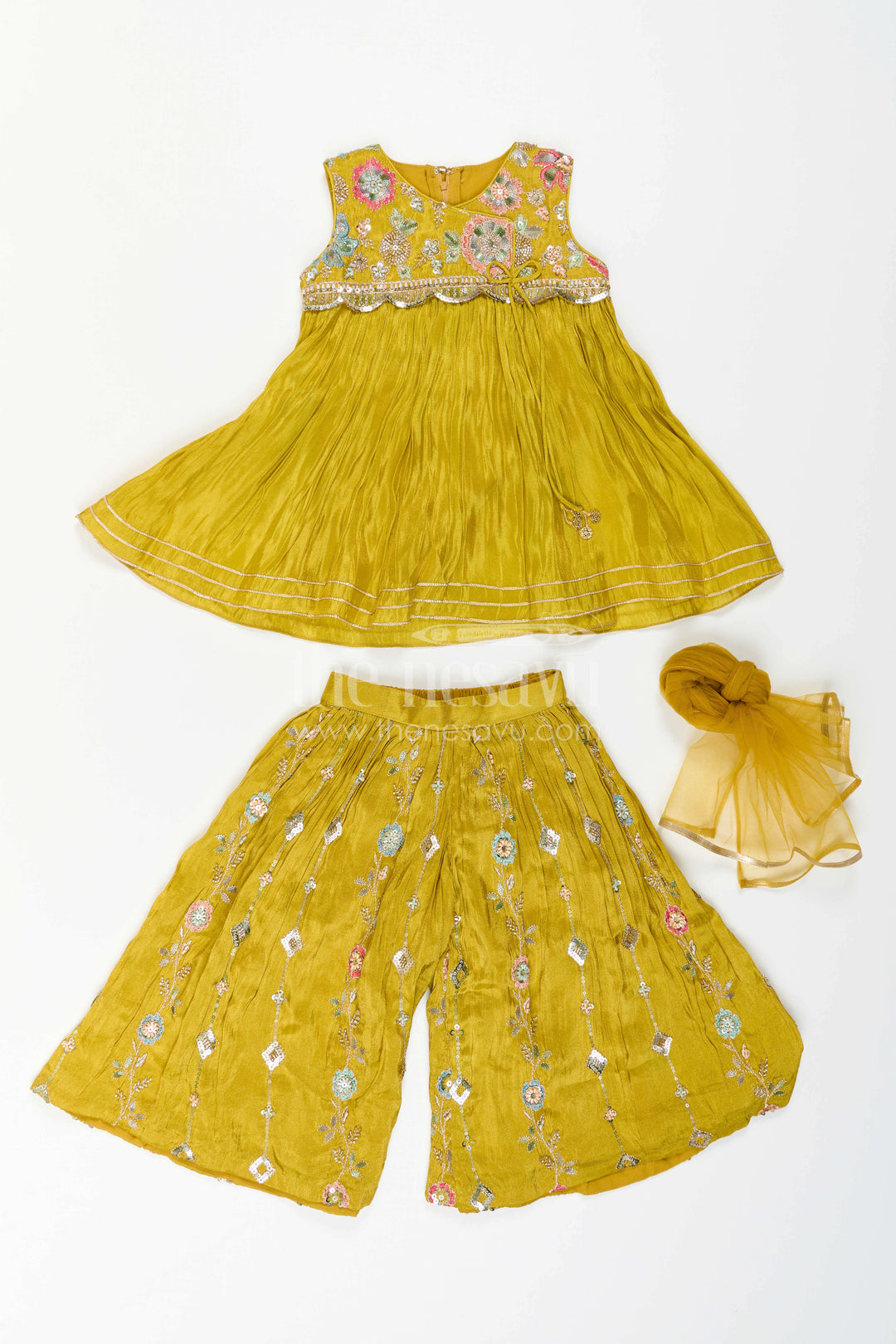 Girls Festive Palazzo Set for Wedding Receptions and Parties