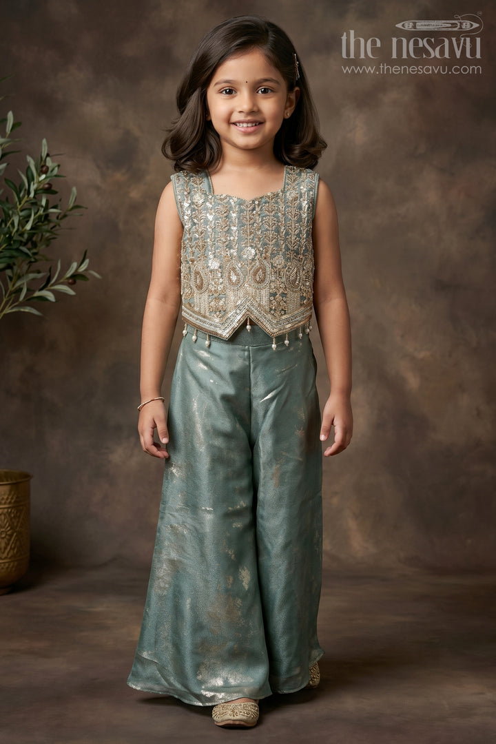 Girls Palazzo Set for Festive Weddings and Reception Parties