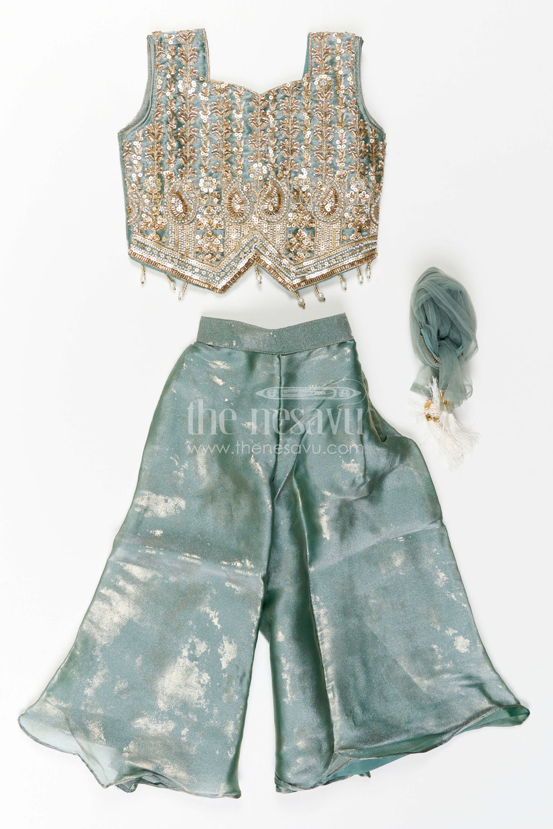 Girls Palazzo Set for Festive Weddings and Reception Parties
