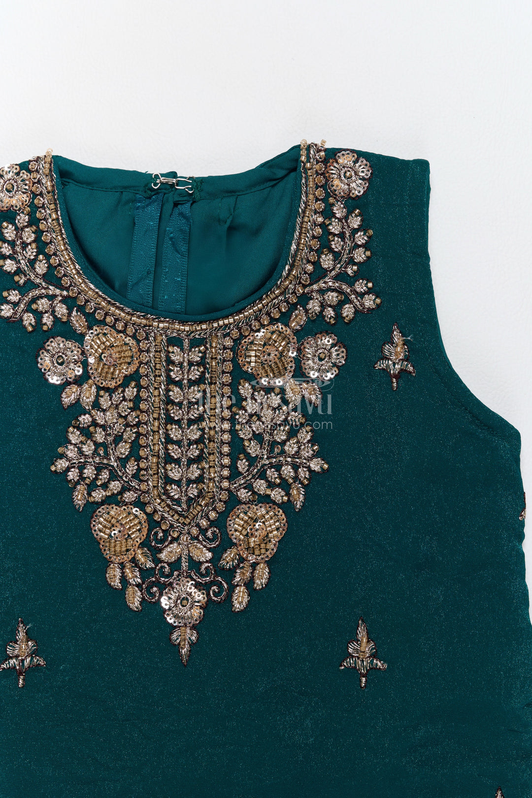 Sharara Dress for Girls in Green for Ceremony Dressing