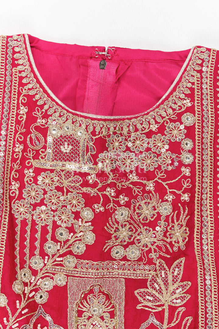 Sharara Dress for Girls in Pink for Family Celebrations