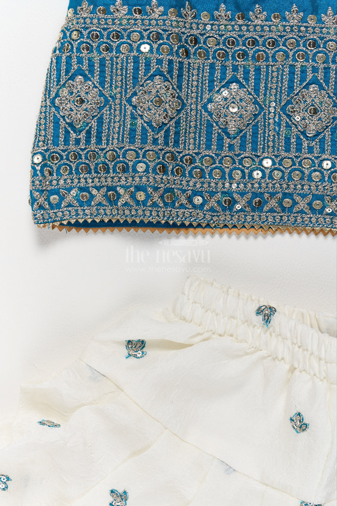 Girls Palazzo Set in Blue for Joyful Occasions