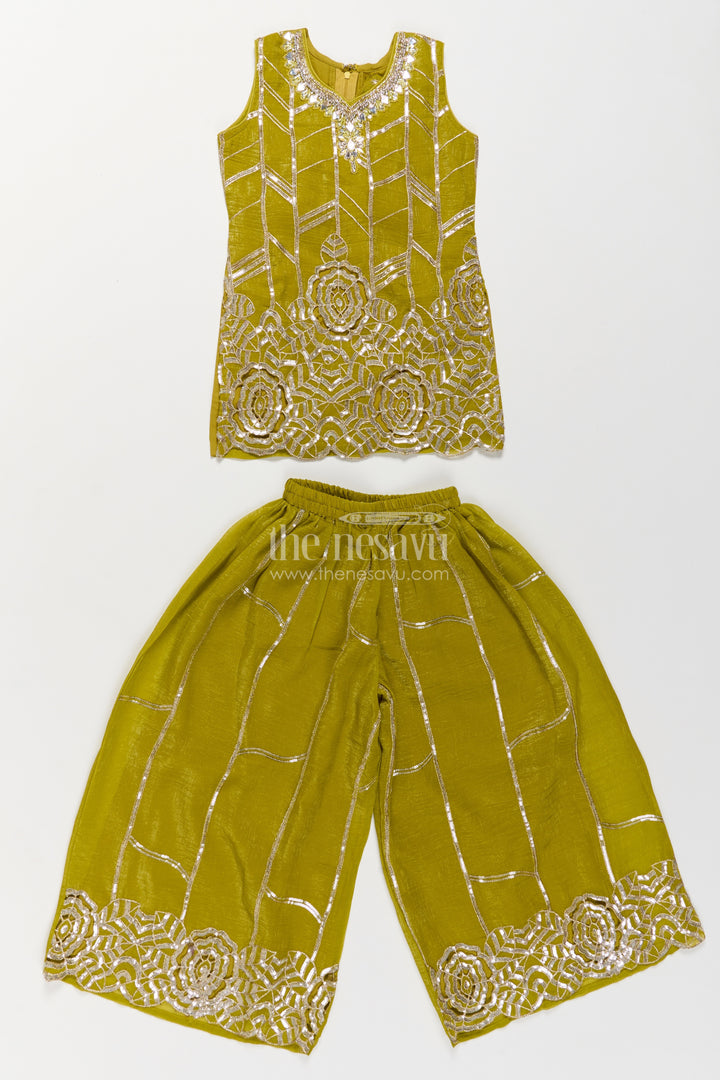 Girls Sharara Set with Cutwork for Family Functions