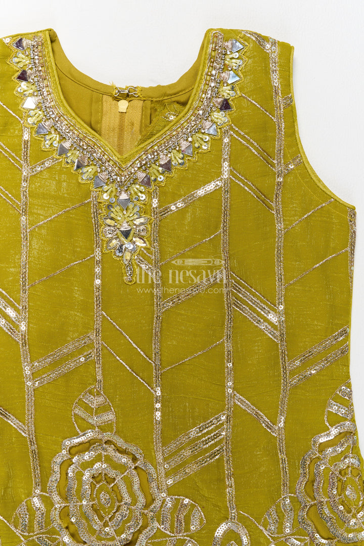 Girls Sharara Set with Cutwork for Family Functions