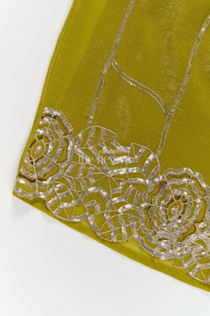 Girls Sharara Set with Cutwork for Family Functions