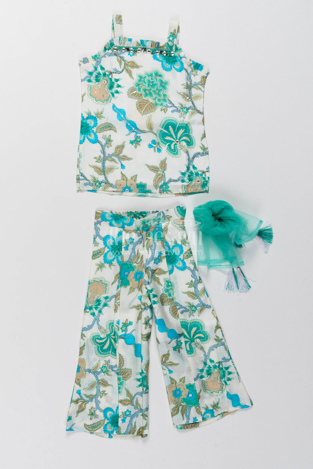 Girls Co Ord Set with Digital Print for Family Functions
