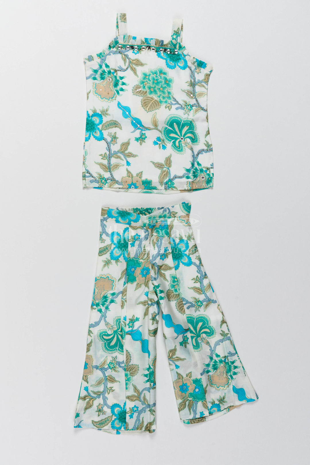 Girls Co Ord Set with Digital Print for Family Functions