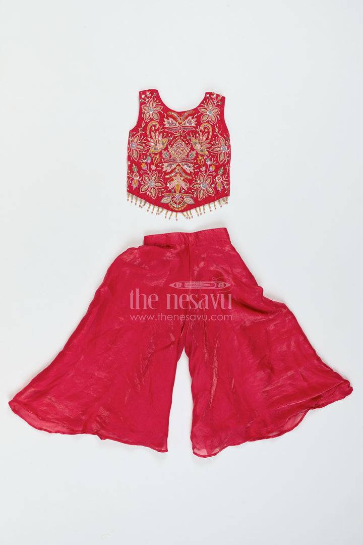 Girls Organza Sharara Set for Weddings Parties and Festive Functions