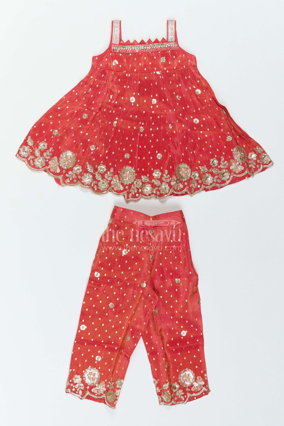 Girls Ethnic Pant Set for Birthday Functions and Festive Occasions