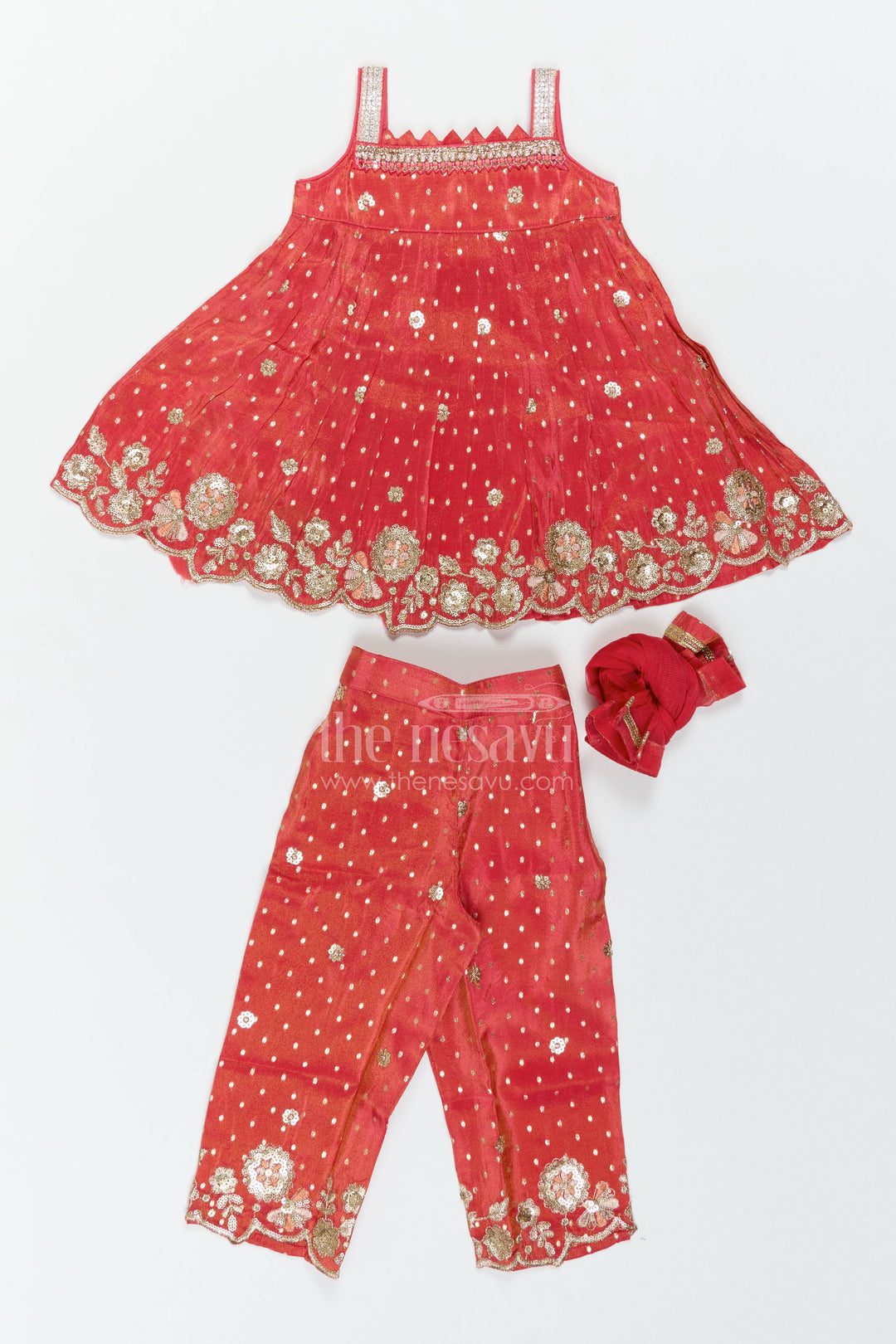 Girls Ethnic Pant Set for Birthday Functions and Festive Occasions