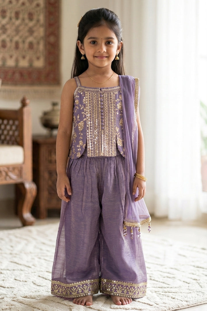 Girls Palazzo Set for Wedding Functions and Traditional Festivities