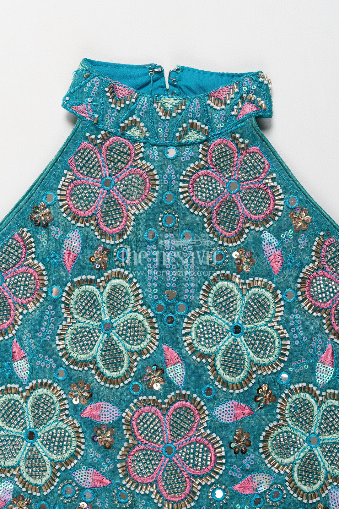 Girls Sharara Set in Turquoise for Special Functions