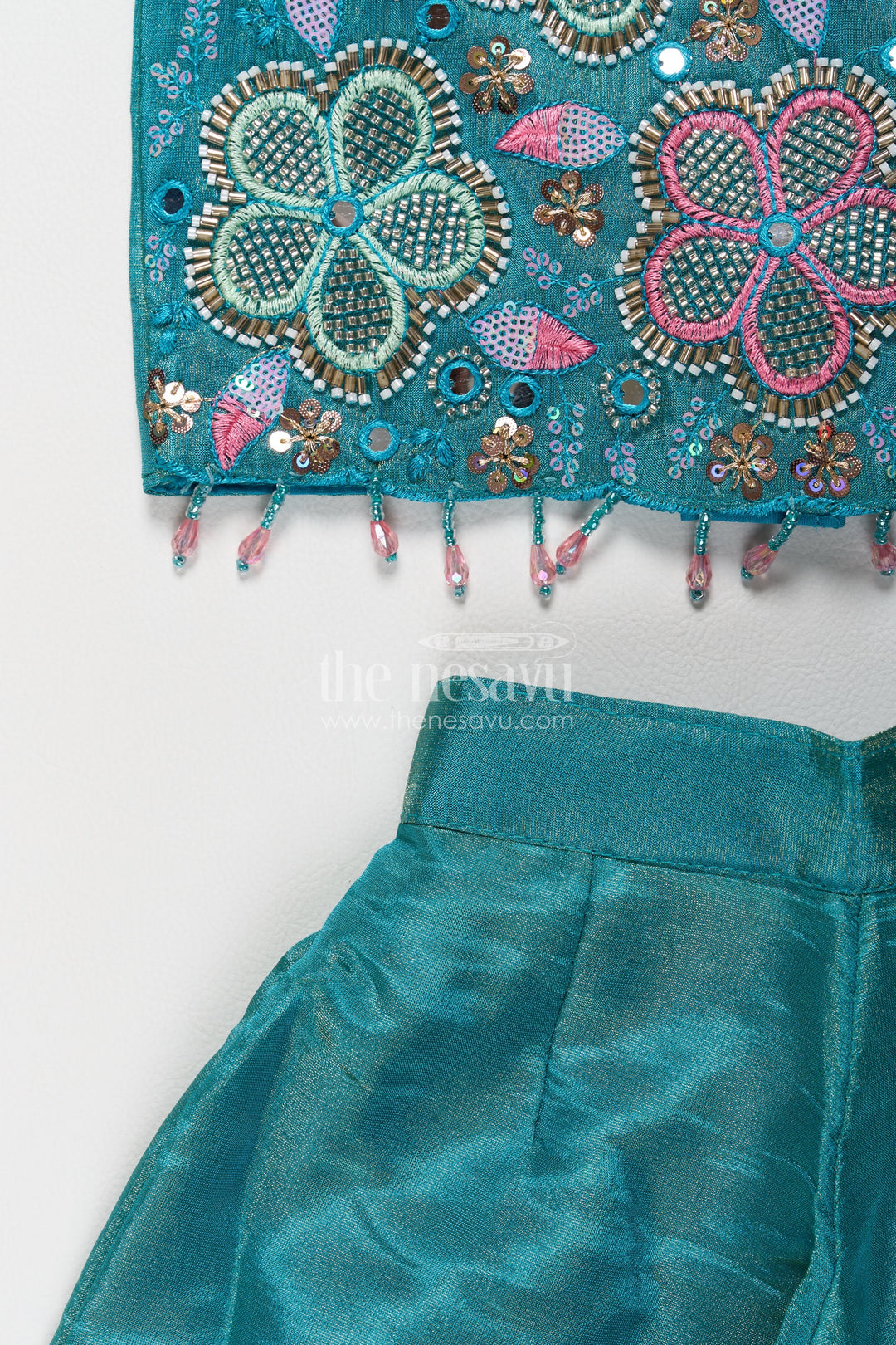 Girls Sharara Set in Turquoise for Special Functions