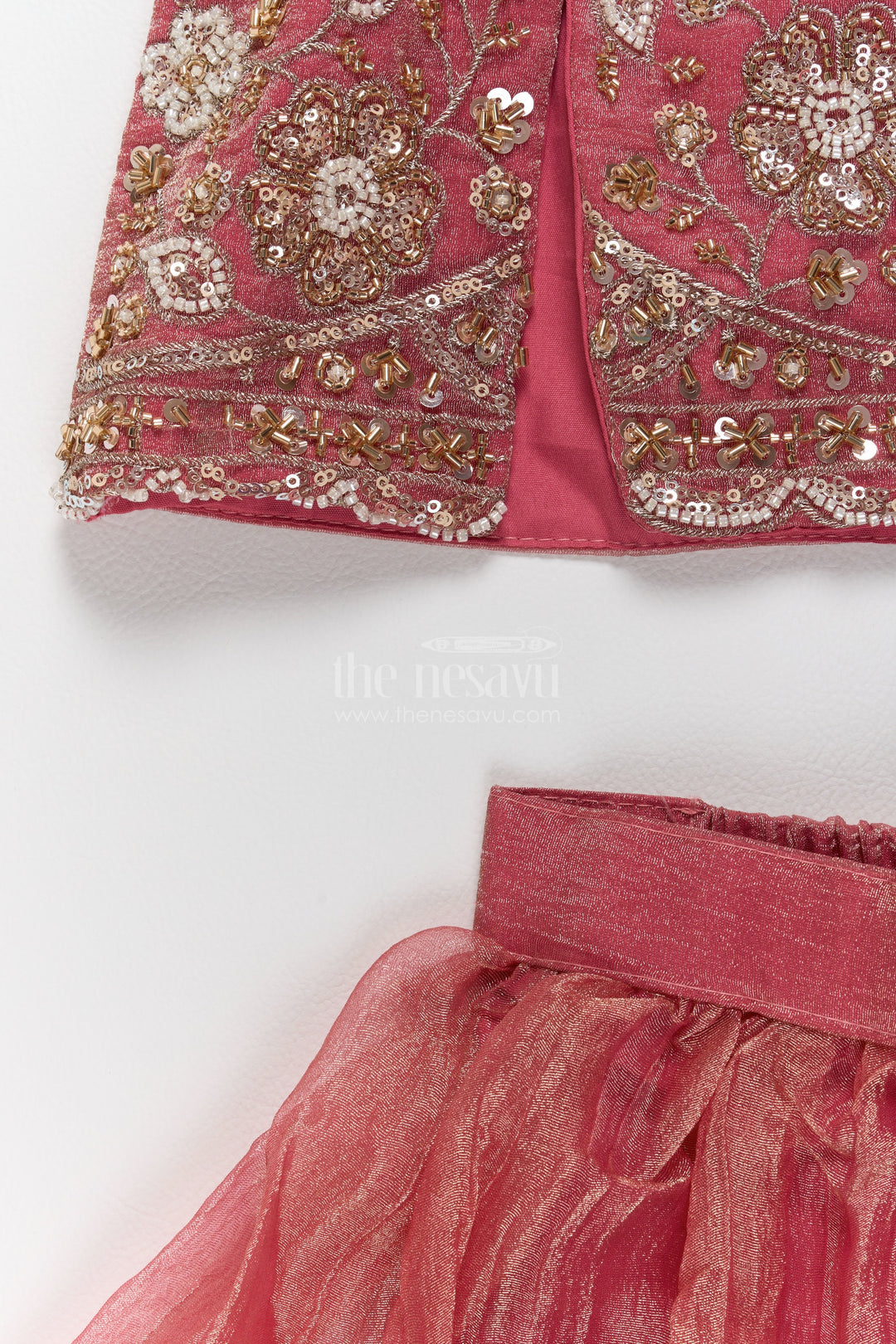 Girls Palazzo Set in Pink for Festive Gatherings