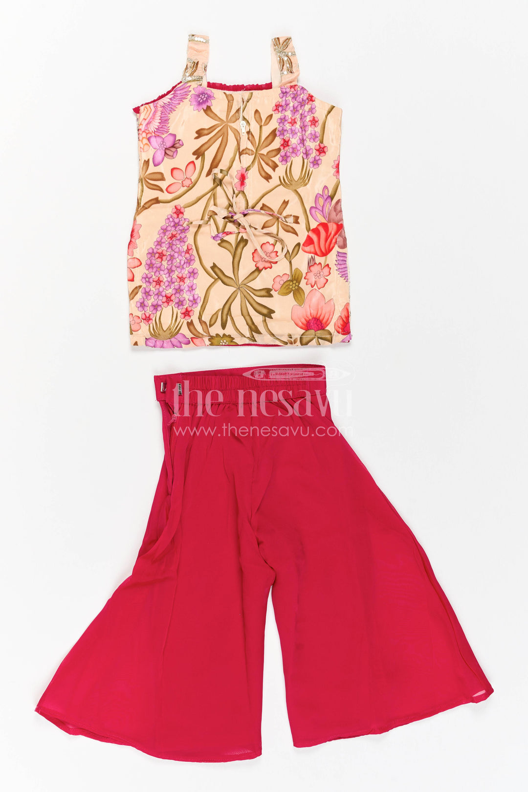 Sharara Dress for Girls in Red with an Occasion Ready Finish