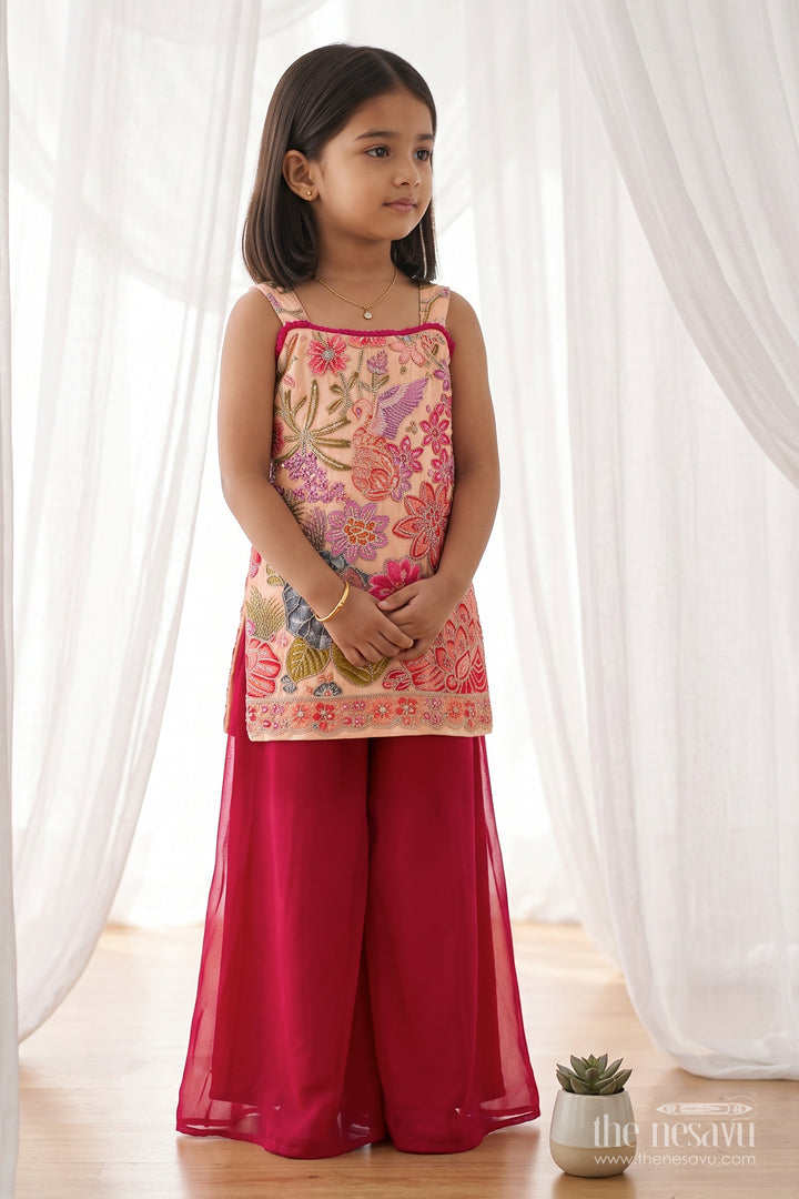 Sharara Dress for Girls in Red for Wedding Moments