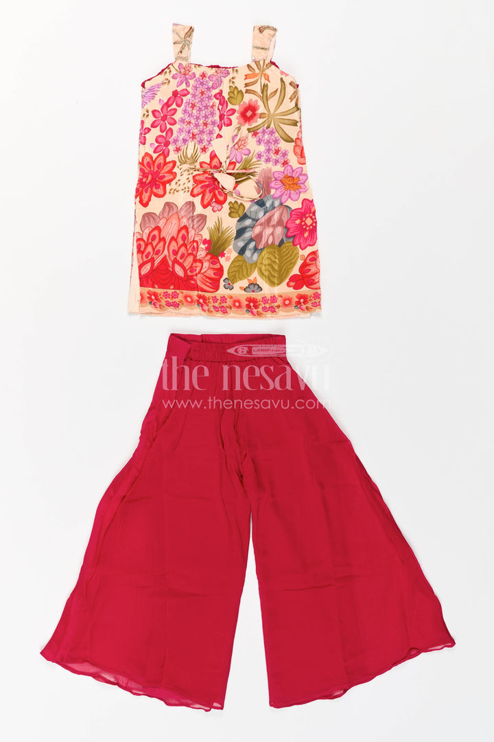 Sharara Dress for Girls in Red for Wedding Moments