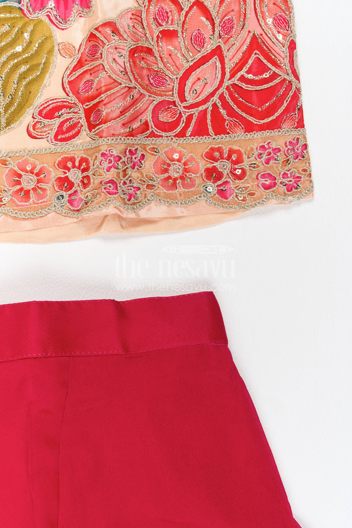 Sharara Dress for Girls in Red for Wedding Moments