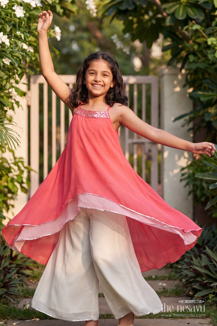 Girls Palazzo Set with Smart Tailoring for Weddings and Parties