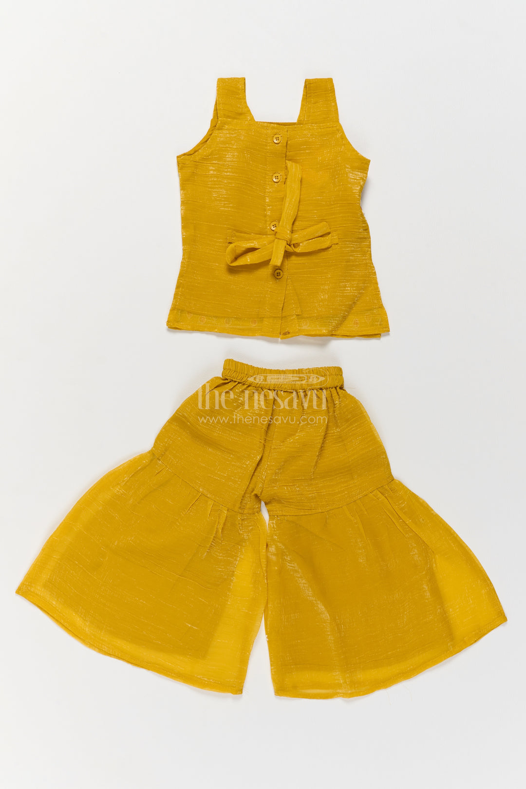 Girls Sharara Set in Yellow for Ceremony Dressing