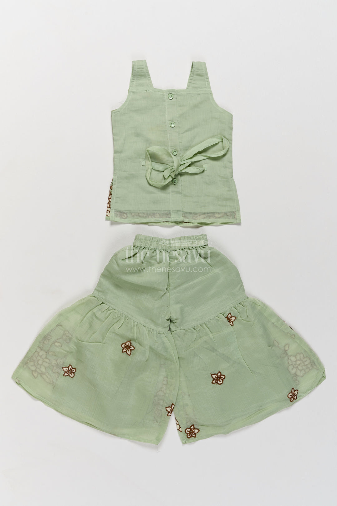 Girls Palazzo Set in Turquoise for Milestone Days