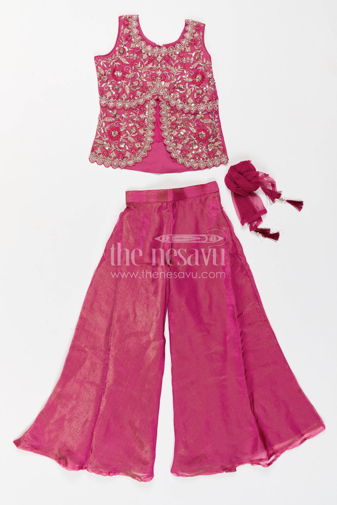 Sharara Dress for Girls in Pink with an Occasion Ready Finish