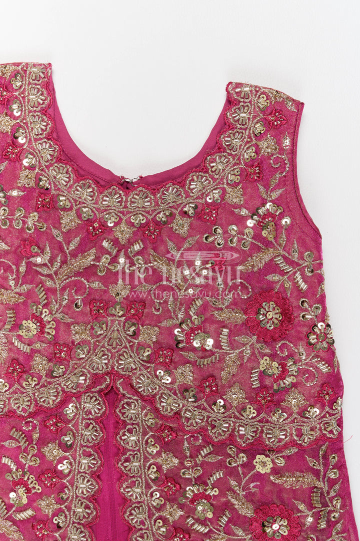 Sharara Dress for Girls in Pink with an Occasion Ready Finish