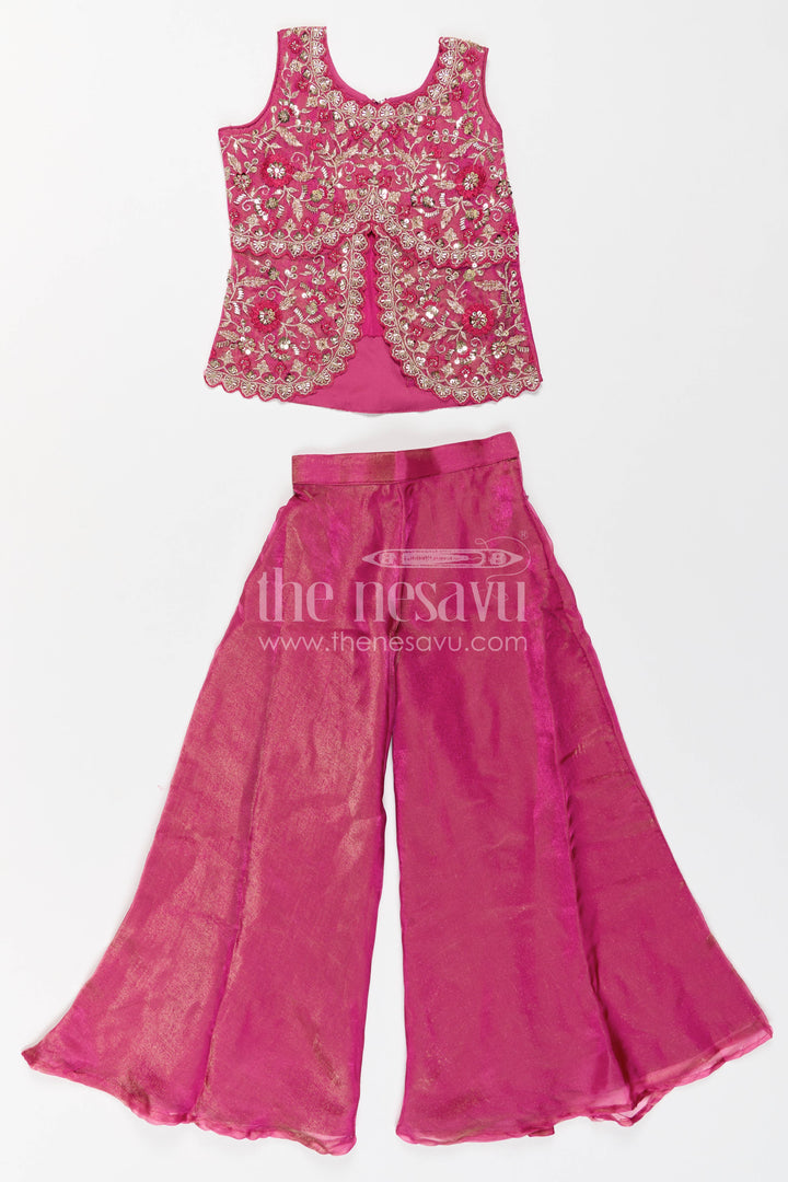 Sharara Dress for Girls in Pink with an Occasion Ready Finish